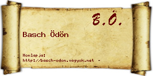 Basch Ödön névjegykártya